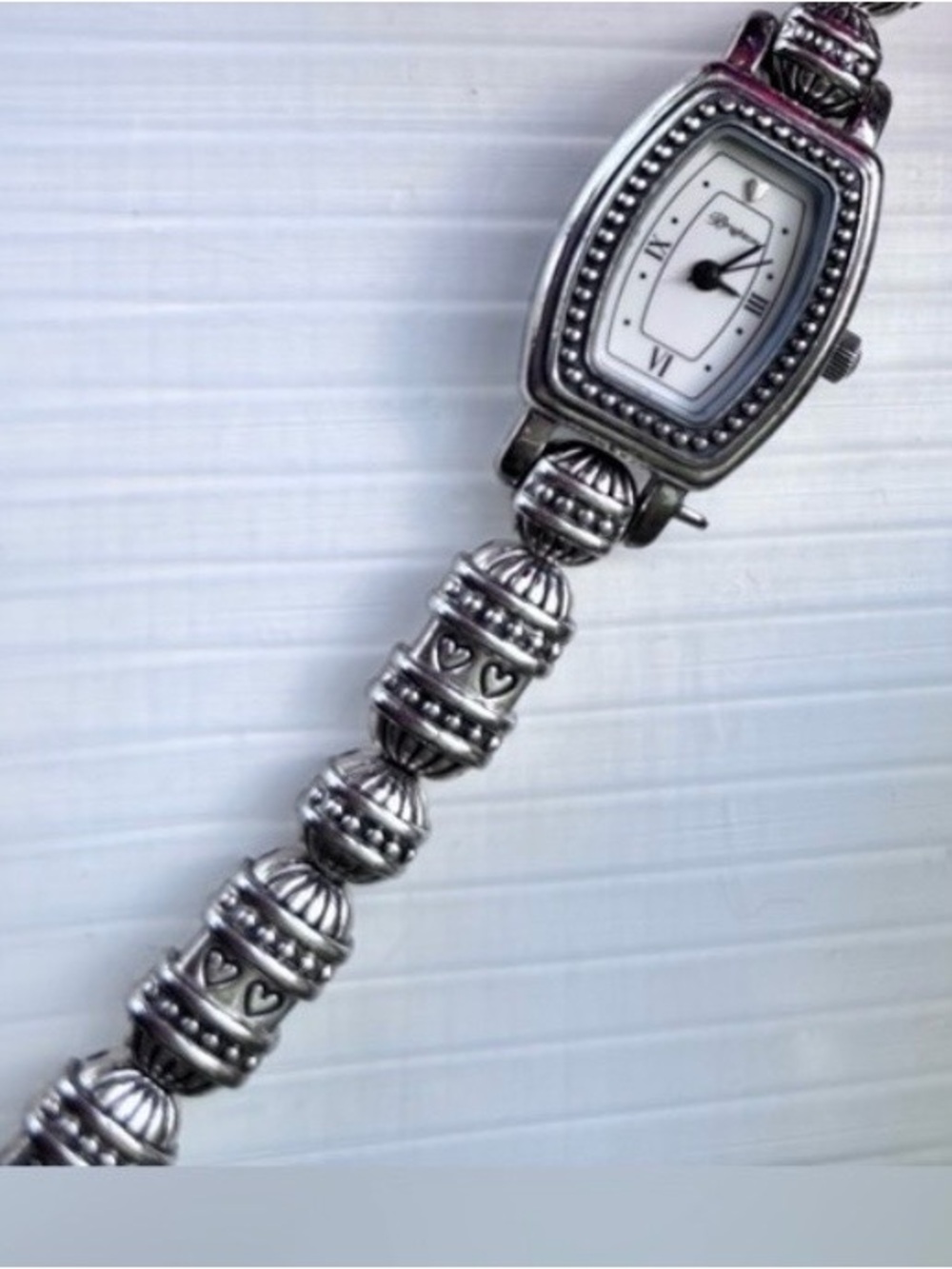 Brighton Arabia Silver Beaded Bracelet Watch